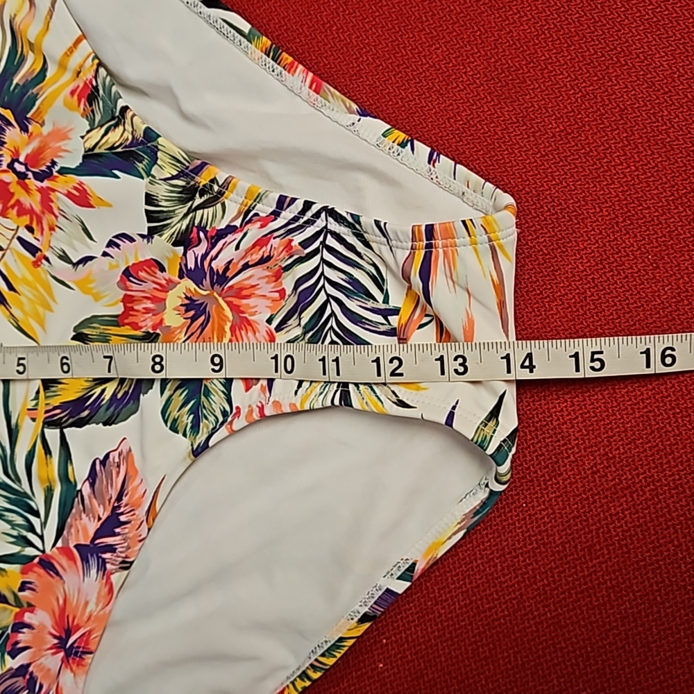terra & sky multicolor tropical print swimsuit bottoms thigh hi cut 2X - Picture 6 of 8